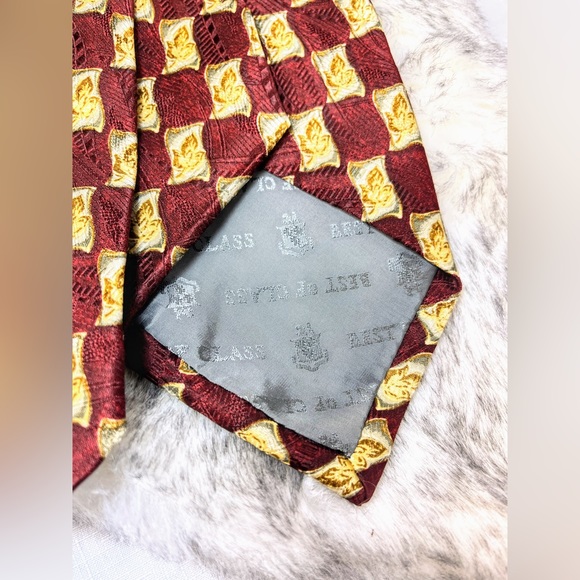 Robert Talbot Best of Class NORDSTROM Red and Gold Tie - Picture 6 of 7
